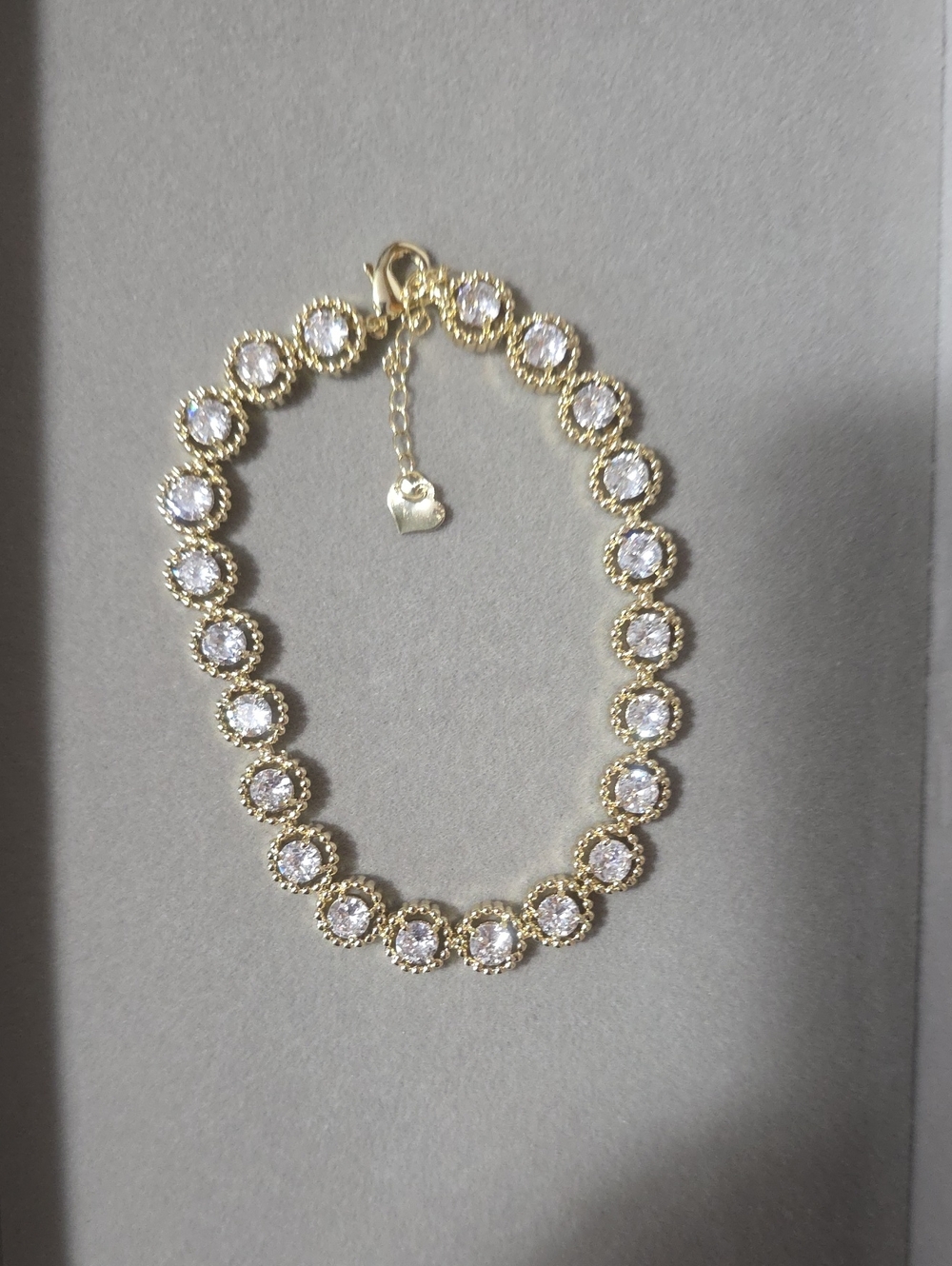 Gold Cubic Zirconia Tennis Bracelet